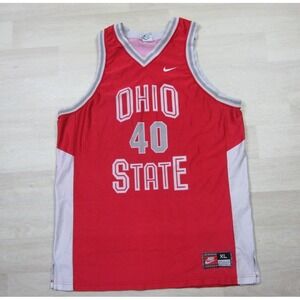Vintage 1990's Ohio State Buckeyes Nike NCAA Basketball Jersey 40 (XL) #40 OSU